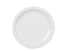 Assiette plate 24,5cm en plastique blanc
