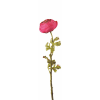 Tallo de rosa cerrada artificial frambuesa h80