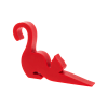 Fermaporta rosso silicone 10 x 5 x 8 cm
