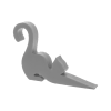 Fermaporta grigio silicone 10 x 5 x 8 cm