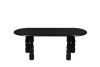 Table basse ovale en bois style ethnique L115 noir