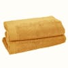 Lot de 2 draps de bain 500 g/m² caramel 70x130 cm