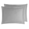 2 taies d'oreiller en satin de coton Gris Acier 50x70 cm