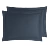 2 taies d'oreiller en satin de coton Marine 50x70 cm