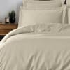Housse de couette rayée réversible en satin Ficelle 240x220 cm