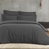 Housse de couette en satin de coton 120 fils anthracite 260x240 cm