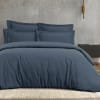 Housse de couette en satin de coton 120 fils marine 260x240 cm