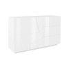 Tablero alto efecto madera blanca brillante 200x43h86 cm