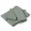 Serviette de bain (x3) coton gaufré vert céladon 90x150 50x100 30x50