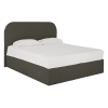 Letto con contenitore grigio scuro per il materasso 100x200cm