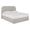 Letto con contenitore grigio chiaro per il materasso 100x200cm