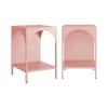 Lot de 2 tables de chevet, tables d'appoint rose