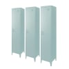 Armoire De Rangement En Acier Blanc - 4 Espaces, 3 étagères + 1 Porte, Style Industriel