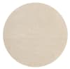 Tappeto lavabile e antiscivolo, tinta unita, beige, 120 cm, rotondo