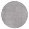 Tappeto lavabile e antiscivolo, tinta unita, grigio, 120 cm, rotondo
