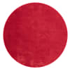 Tappeto lavabile e antiscivolo, tinta unita, rosso, 120 cm, rotondo