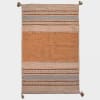 Homescapes Tappeto Chindi In Cotone Riciclato – Righe Multicolore Su Base Bianca, 66x200 Cm, Intrecciato A Mano In India, Ecologico