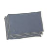 Manteles individuales (x4) lino azul tormenta / dorado 30x50