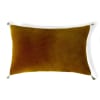 Cuscino cotone marrone tabacco 50x30 cm