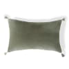 Cuscino cotone grigioverde 50x30 cm