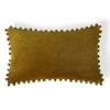 Cojín algodón amarillo mostaza 50x30