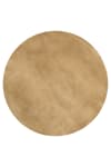 Tapis rond imitation fourrure lapin doux tufté beige caramel ⌀100
