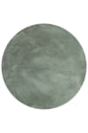 Tapis rond imitation fourrure lapin doux tufté vert sauge ⌀100