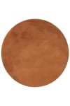 Tapis rond imitation fourrure lapin doux tufté cuivré ⌀100