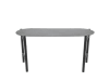 Banc en acier thermolaqué noir
