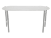 Banc en acier thermolaqué gris clair