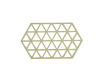 Ancien Dessous De Plat Hexagonal En Aluminium Vintage