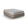 Letto piazza e mezza in tessuto tortora 120x190 cm