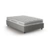 Letto piazza e mezza in tessuto grigio 120x190 cm