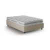 Letto piazza e mezza in tessuto beige 120x190 cm