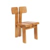 Lot de 2 chaises arrondies en chêne massif et tissu bouclette Cléa ...