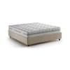Letto matrimoniale in tessuto beige 160x200 cm