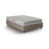 Letto piazza e mezza in ecopelle tortora 120x200 cm