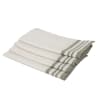 Servilletas (x4) algodón blanco / verde aceituna 45x45