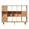 Libreria in legno massello naturale - 10 ante - 160 cm Non verniciato ...