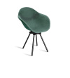 Fauteuil en plastique recyclé rivière, pied en acier revalorisé