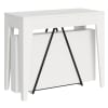 Consolle allungabile 90x42/198 cm effetto legno, bianco frassino
