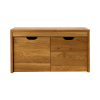Banc avec 2 cubes de rangement en chêne massif