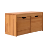 Banc avec 2 cubes de rangement en hêtre massif