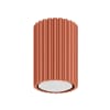 Lampada da soffitto ocra rossa alluminio