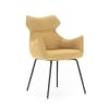 Lot de 2 fauteuils en velours côtelé pieds métal 60x65 h90 cm