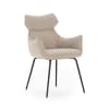 Lot de 2 fauteuils en velours côtelé pieds métal 60x65 h90 cm
