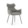 Lot de 2 fauteuils en velours côtelé pieds métal 60x65 h90 cm