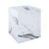 Tavolino effetto marmo bianco