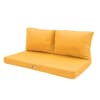 Coussins pour salon de jardin déhoussable 120x60cm Jaune