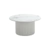 Tavolo basso rotondo scandinavo bianco